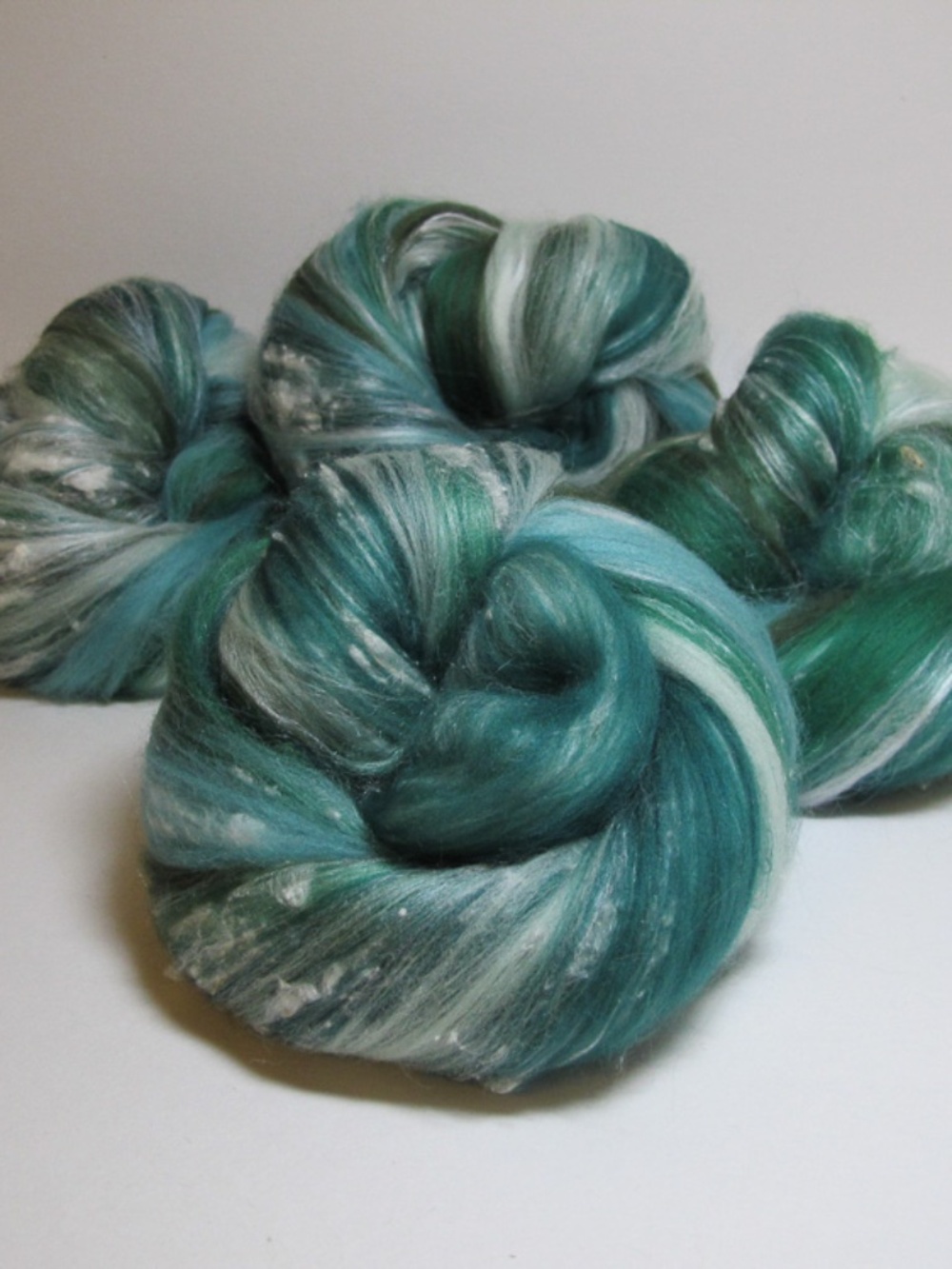 Garden Party Lux Merino Wool Tussah Silk Blend Batt for Spinning Weaving Felting